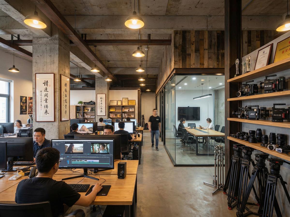 黄片影视传媒公司办公室